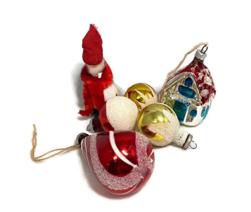 Vintage Glass Christmas Ornaments, 1960s-1980s Retro Holiday Decor ...