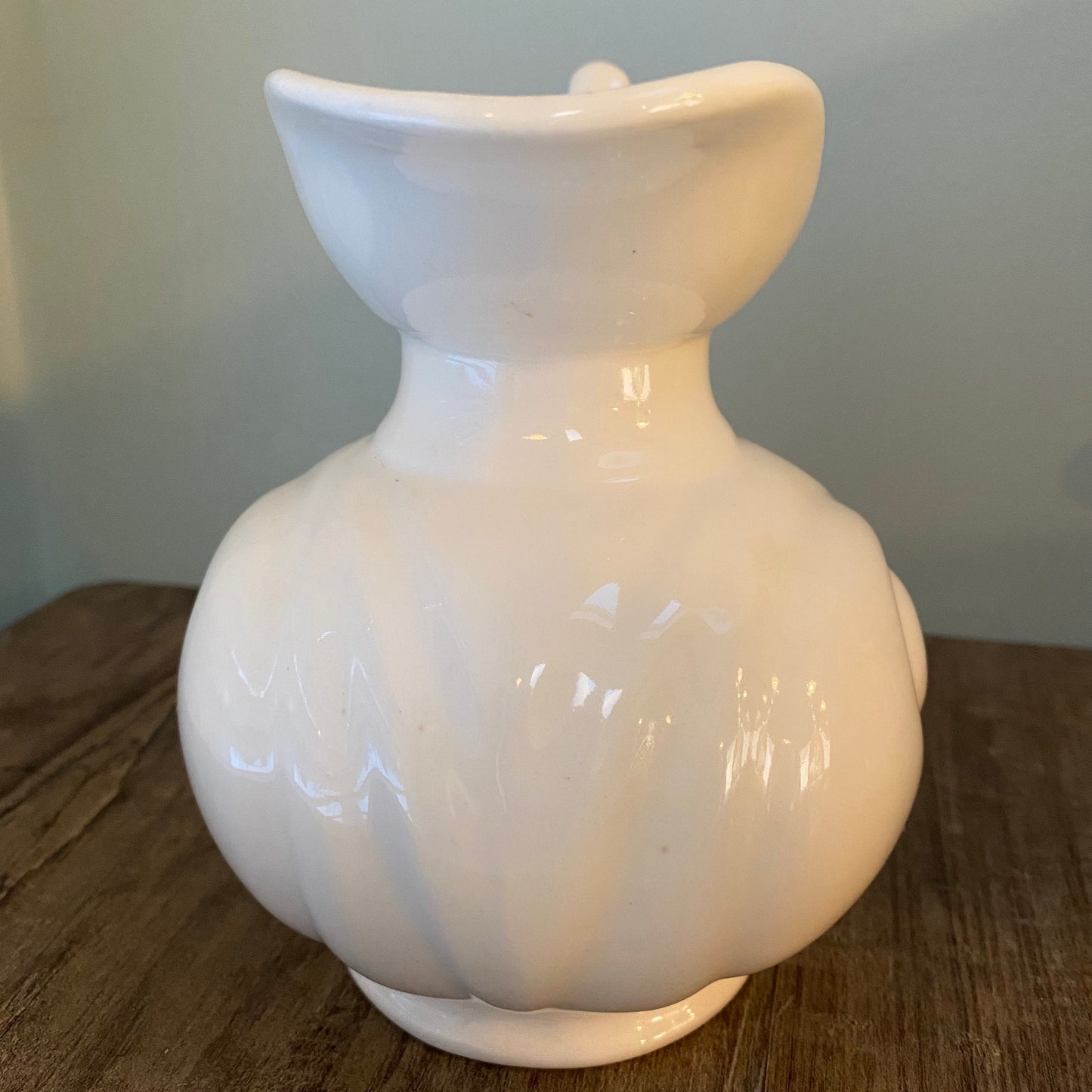 Vintage White Ceramic Pitcher