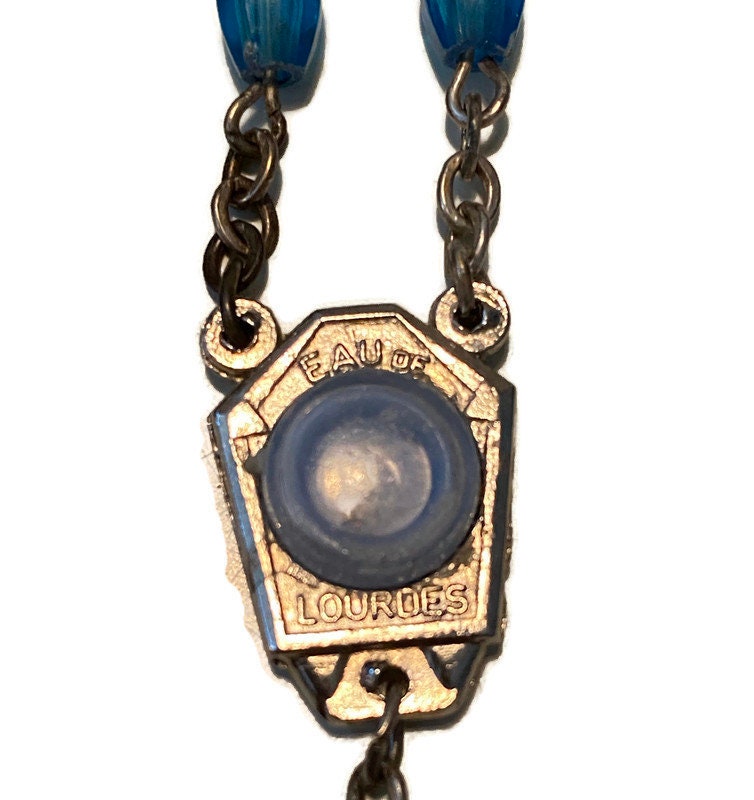 Vintage Italian Rosary Beads, Aurora Borealis and Eau de Lourdes - Duckwells