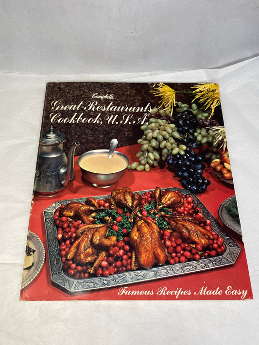 1970s Campbell Cookbook Great Restaurants Cookbook