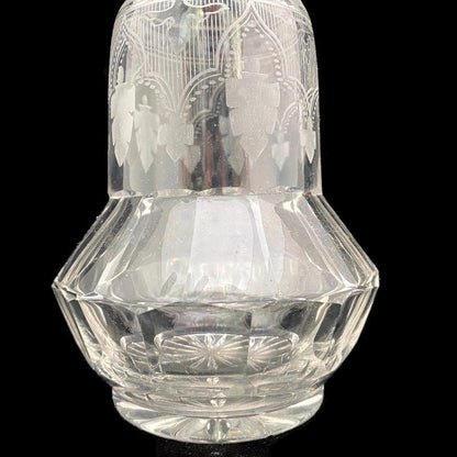 Vintage Etched Glass Bottle