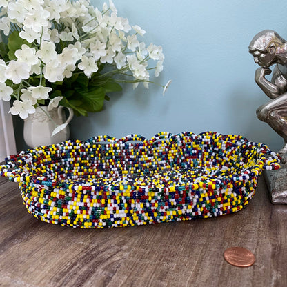Wired Multicolored Beaded Tray