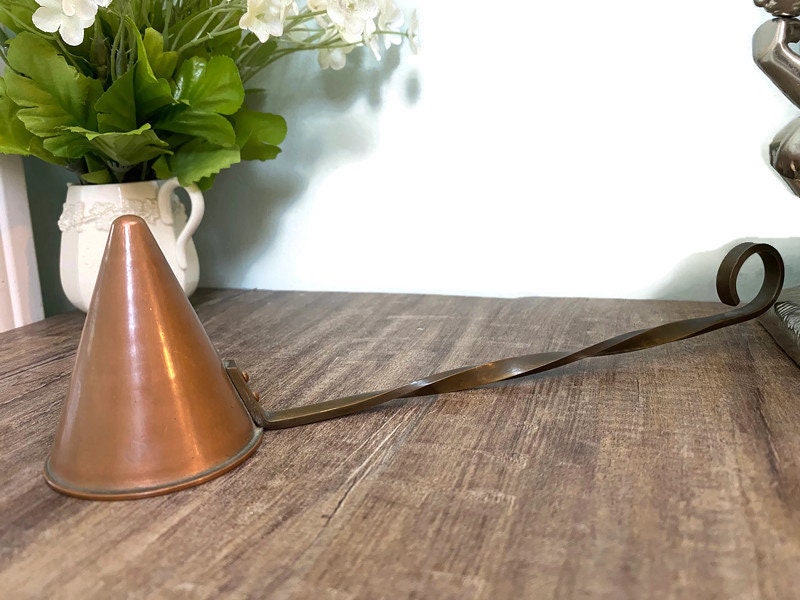 Vintage Copper and Brass Candle Snuffer