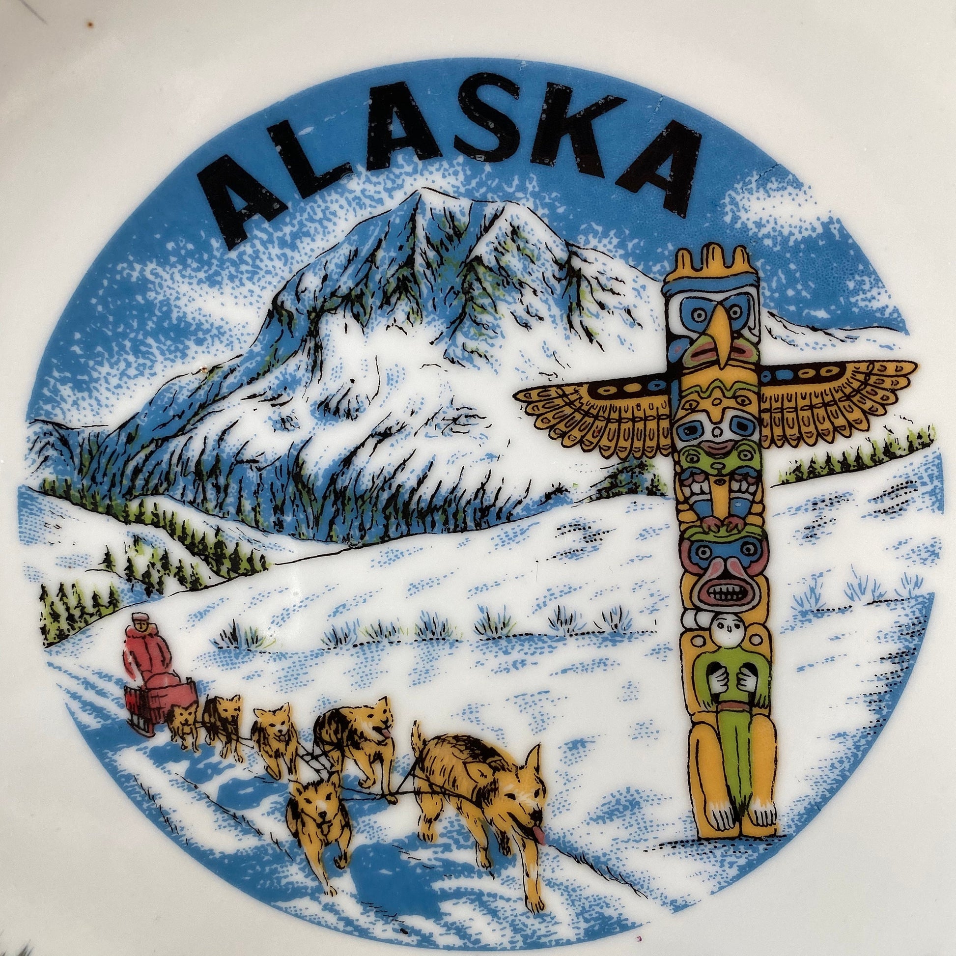 Vintage Alaska Souvenir Plate, Collectible State Wall Plate - Duckwells