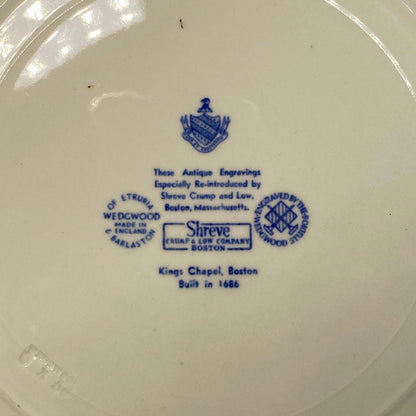 Vintage Wedgwood Boston Massachusetts Souvenir Plate - Kings Chapel