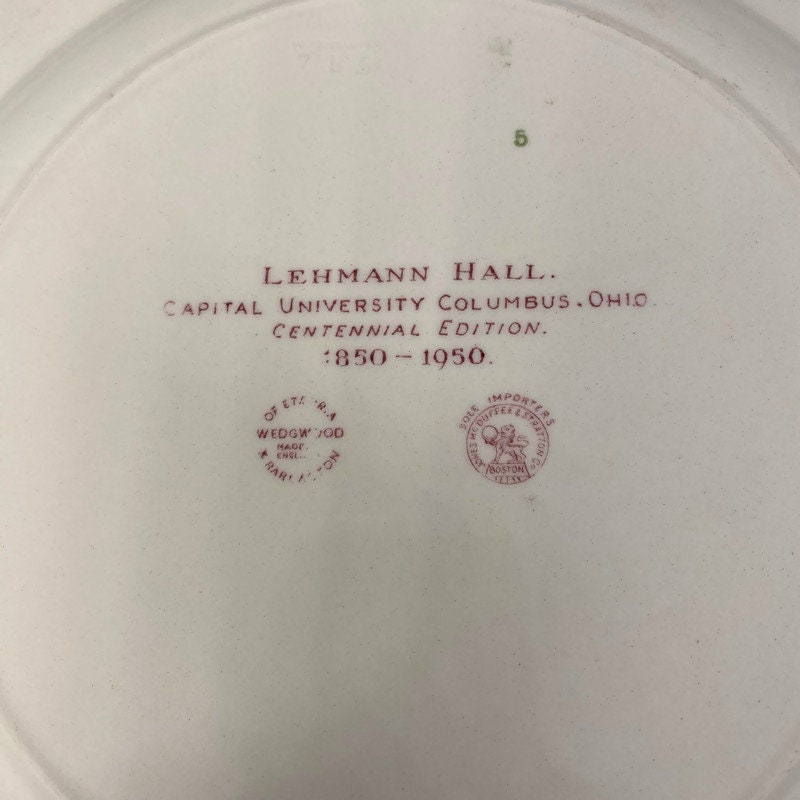 Vintage Capital University, Columbus, Ohio Wedgwood Souvenir Plate