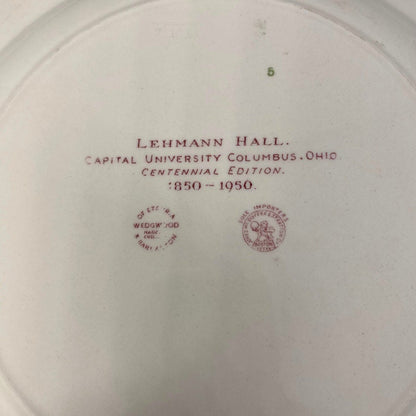 Vintage Capital University, Columbus, Ohio Wedgwood Souvenir Plate