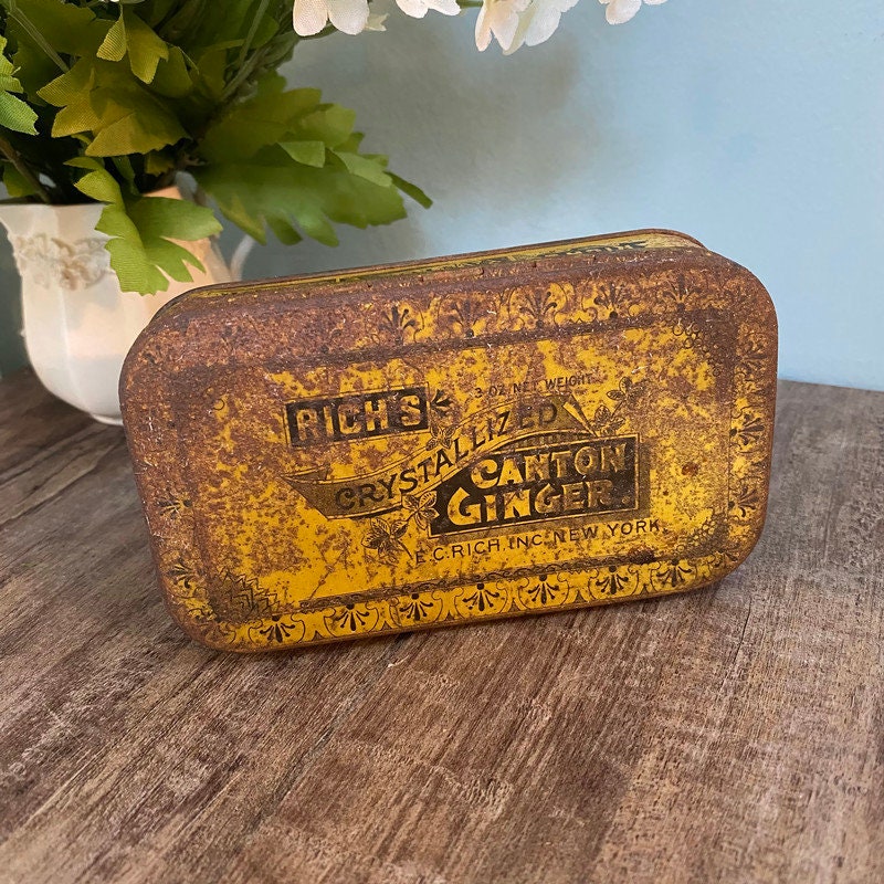 Antique Canton Ginger Tin