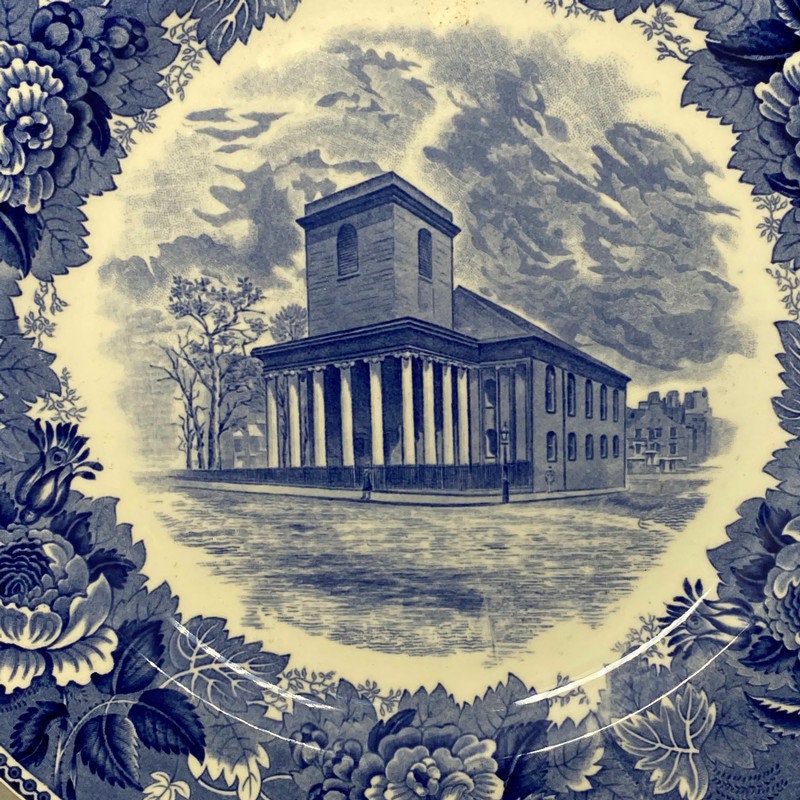Vintage Wedgwood Boston Massachusetts Souvenir Plate - Kings Chapel
