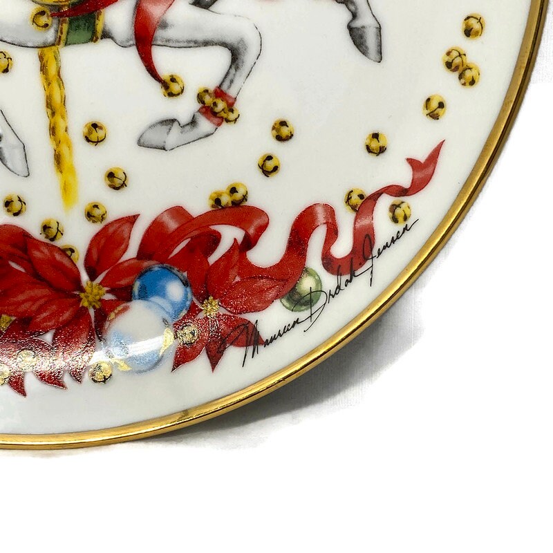Vintage Christmas Plate, 1991 Limited Edition Signed Maureen Drdak-Jensen - Duckwells