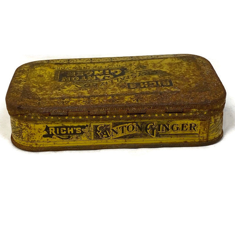 Antique Canton Ginger Tin