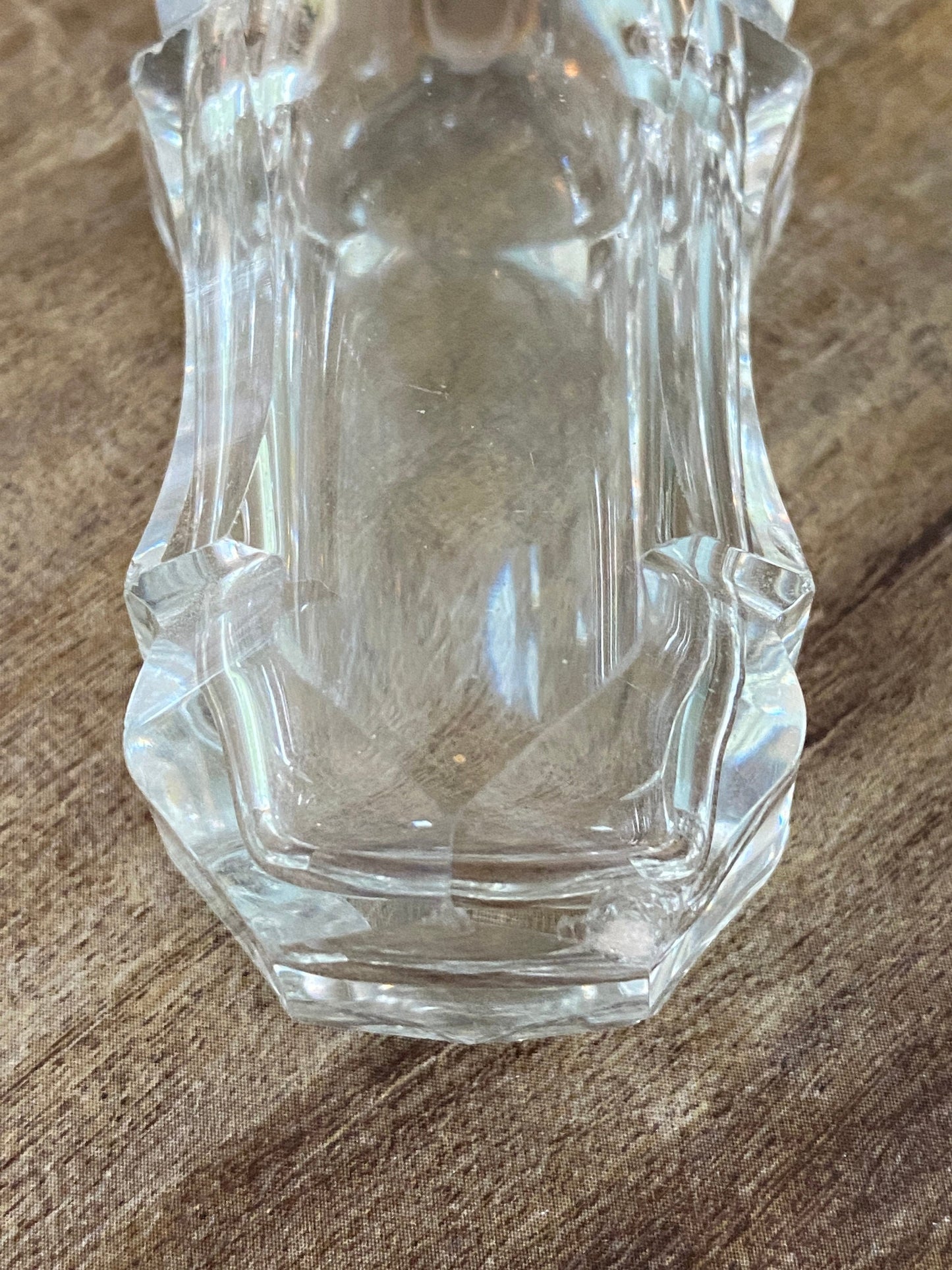 Antique Sterling Silver and Cut Crystal Perfume Bottle