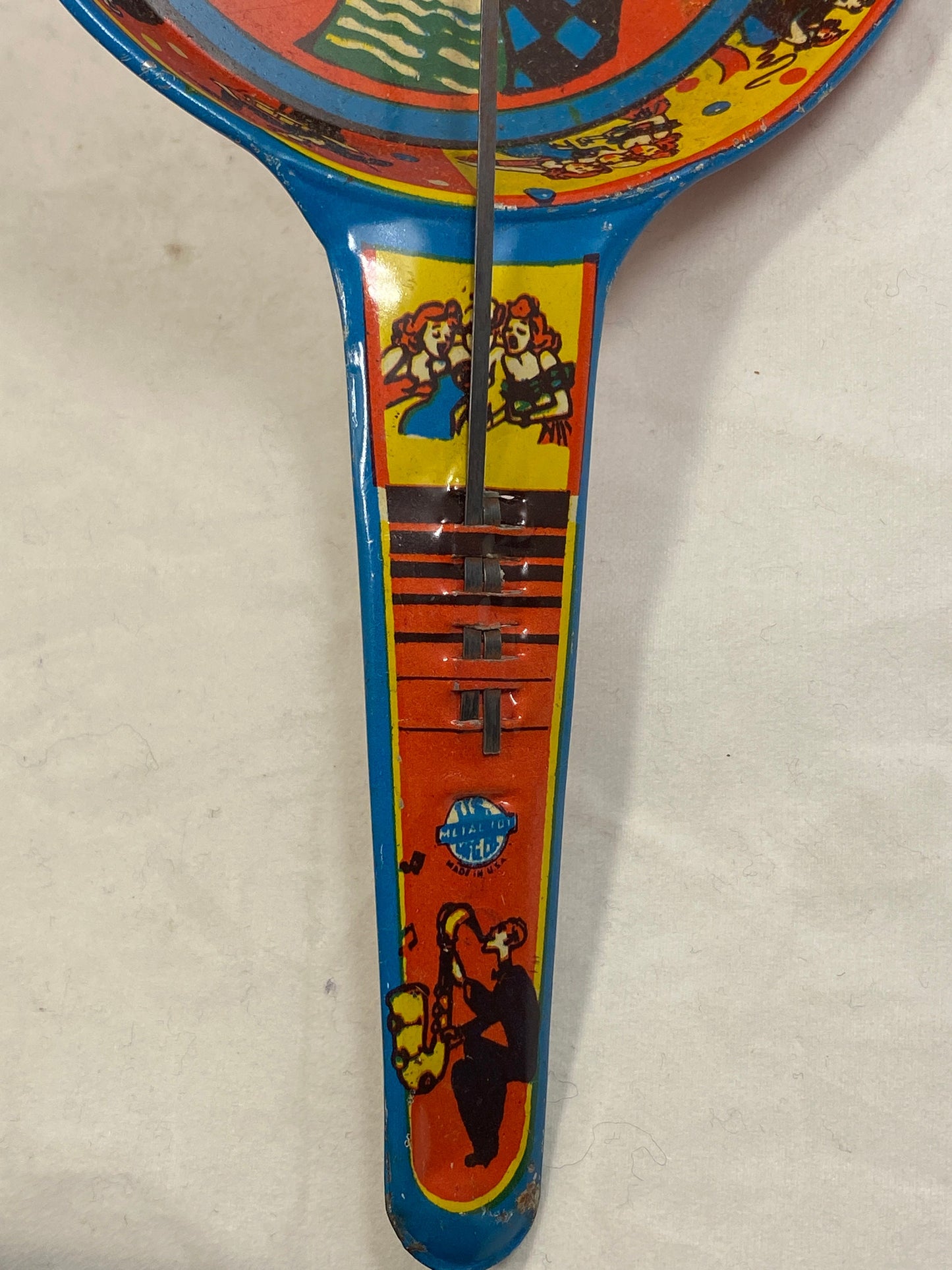Vintage Tin Litho Noisemaker New Year's Eve Party