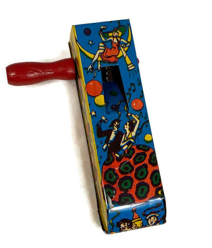 Vintage New Year's Eve Noisemaker Tin Litho