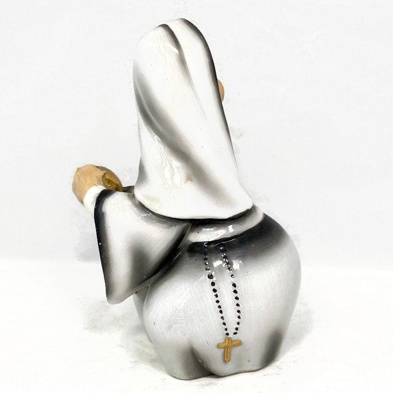 Midcentury Nun Figurine, Geo Z. Lefton Baseball Catcher