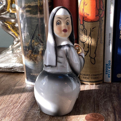 Midcentury Nun Figurine, Geo Z. Lefton Baseball Catcher