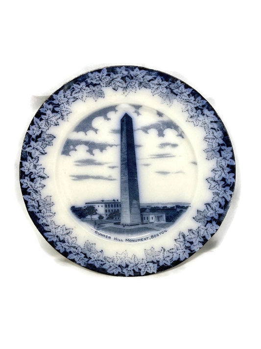 Antique Boston Massachusetts Souvenir Plate - Bunker Hill Monument