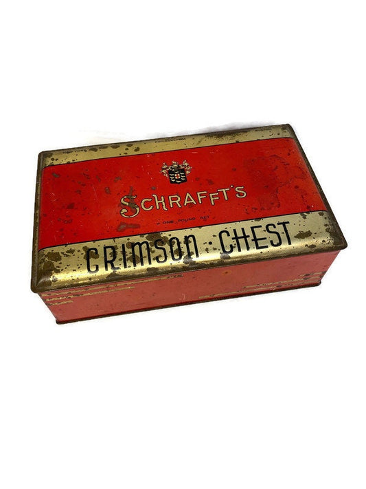 Vintage Schrafft's Metal Candy Box