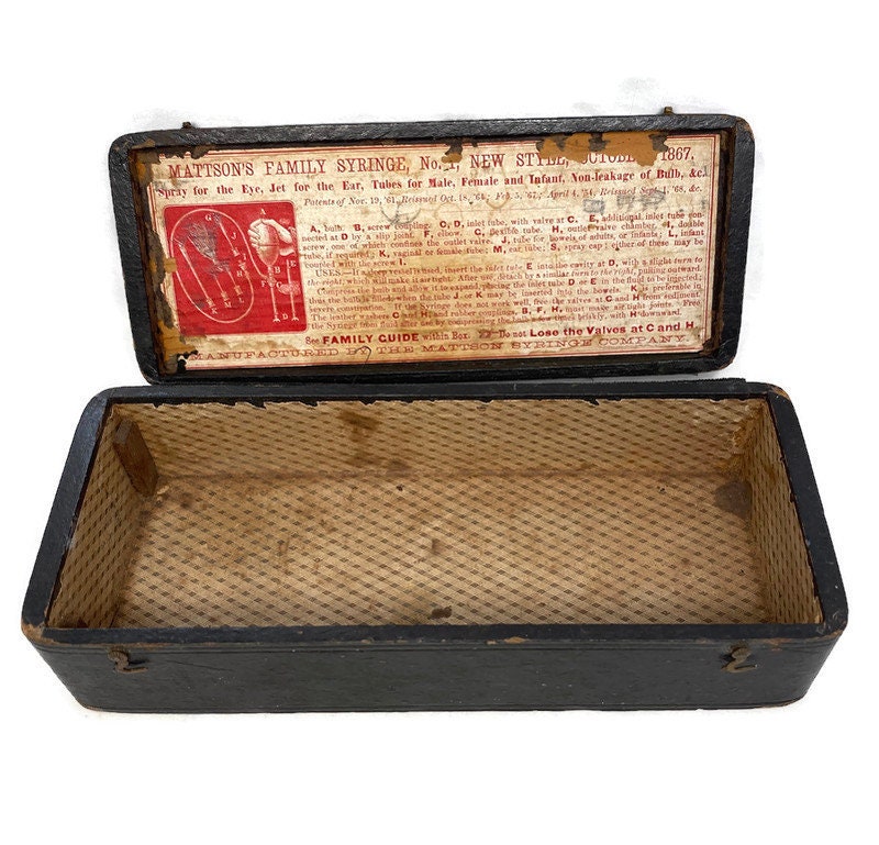 Antique Advertising Box, Mattson Family Syringes