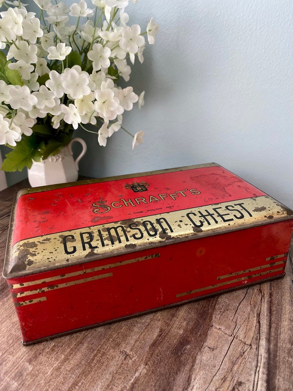 Vintage Schrafft's Metal Candy Box