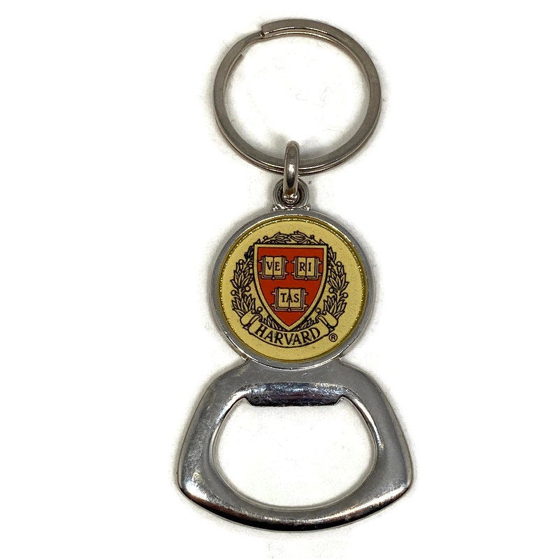 Vintage Harvard University Bottle Opener and Key Ring