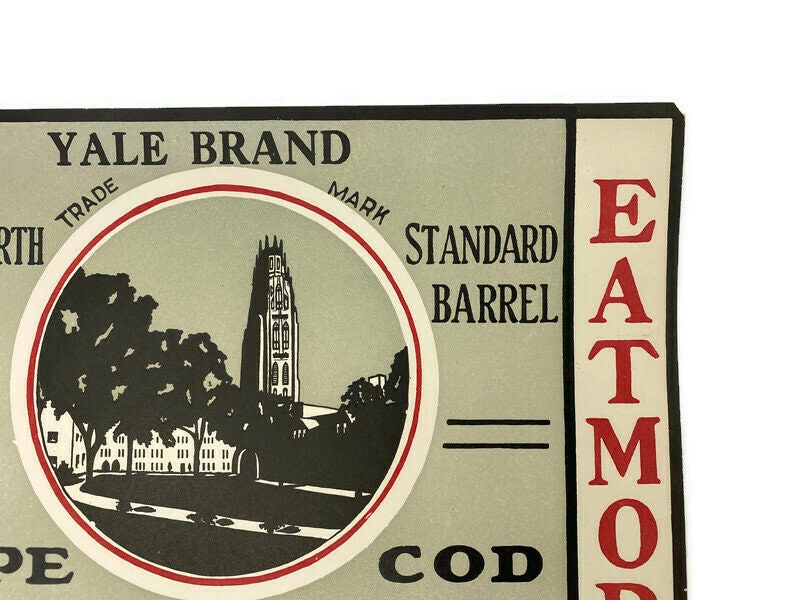 Vintage Fruit Label, Cape Cod Cranberries, Yale Brand