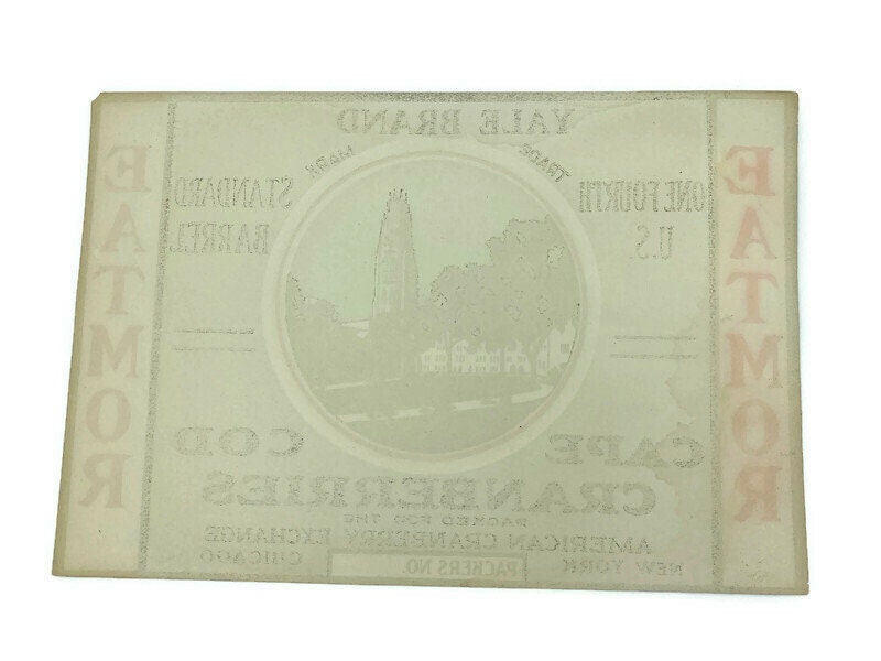 Vintage Fruit Label, Cape Cod Cranberries, Yale Brand