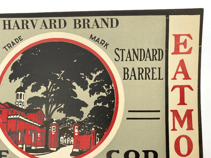 Vintage Fruit Label, Cape Cod Cranberries, Harvard Brand