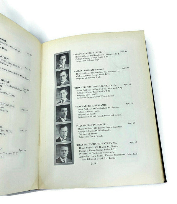 Antique Book, The Harvard Freshman Red Book 1929, Rare Yearbook Duckwells