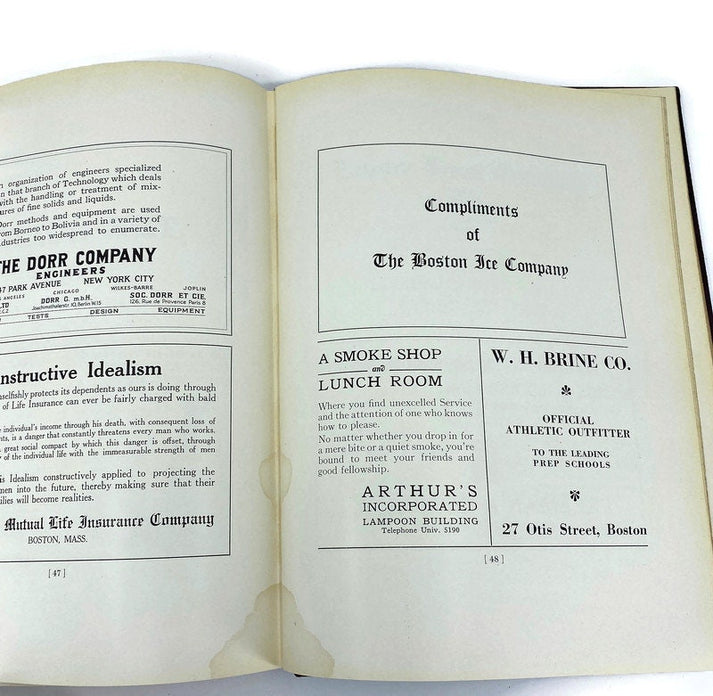 Antique Book, The Harvard Freshman Red Book 1929, Rare Yearbook Duckwells