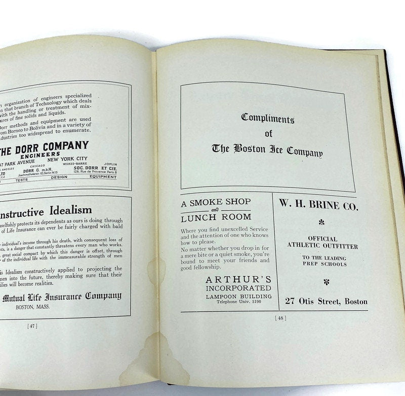 Antique Book, The Harvard Freshman Red Book 1929, Rare Yearbook