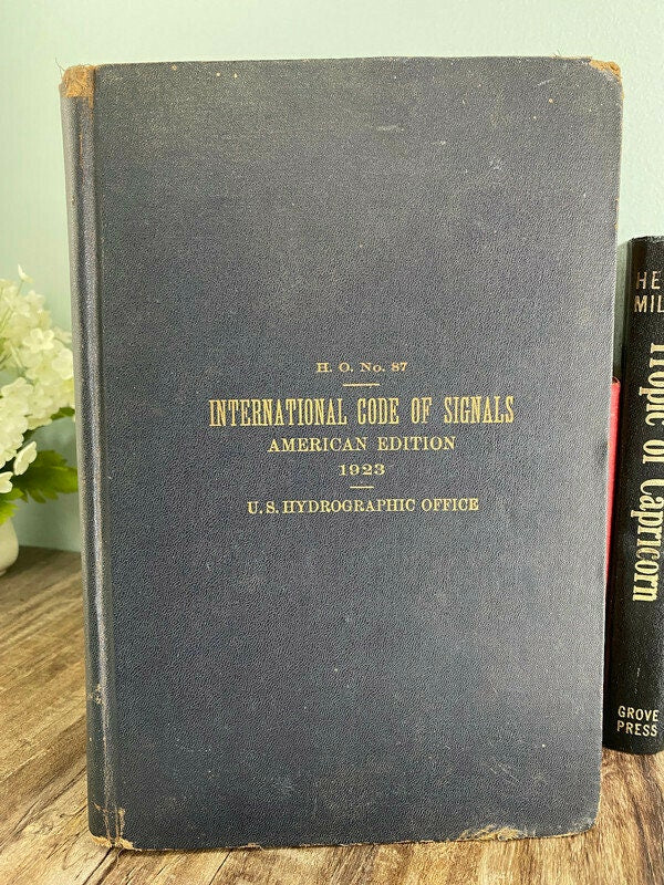Rare Antique Book, International Code of Signals American Edition 1923