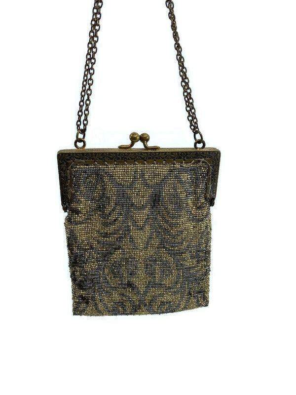 Shop Online for Beautiful Looking Chamki Desinged Claire Dull Gold Antique  Vintage Bag Online in India | Mubarak Deals| Mubarak Deals