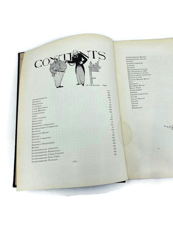 Antique Book, The Harvard Freshman Red Book 1929, Rare Yearbook Duckwells