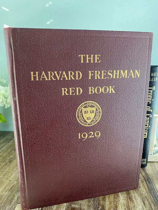 Antique Book, The Harvard Freshman Red Book 1929, Rare Yearbook Duckwells