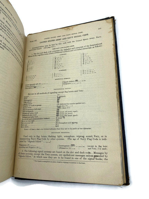 Rare Antique Book, International Code of Signals American Edition 1923