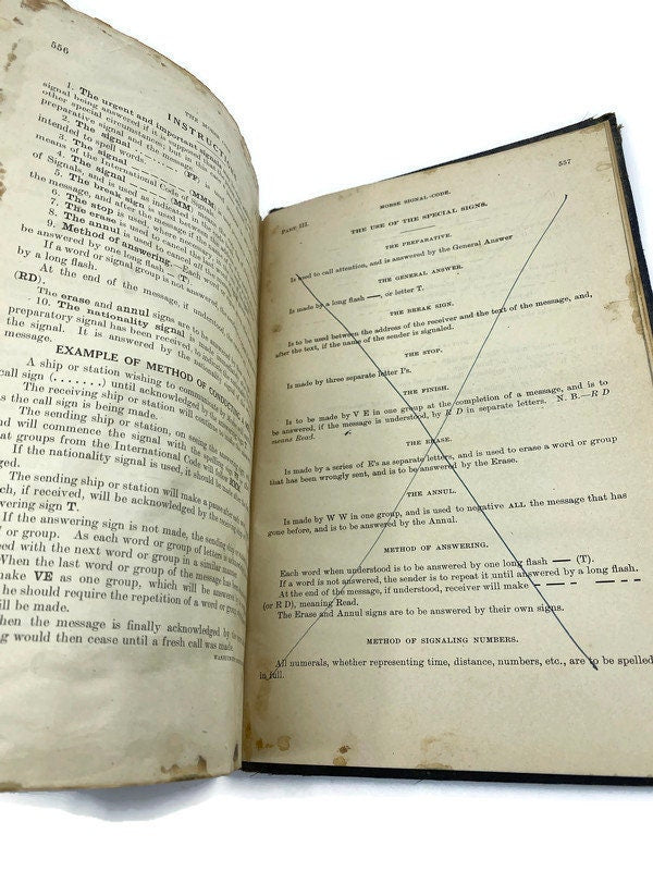 Rare Antique Book, International Code of Signals American Edition 1923