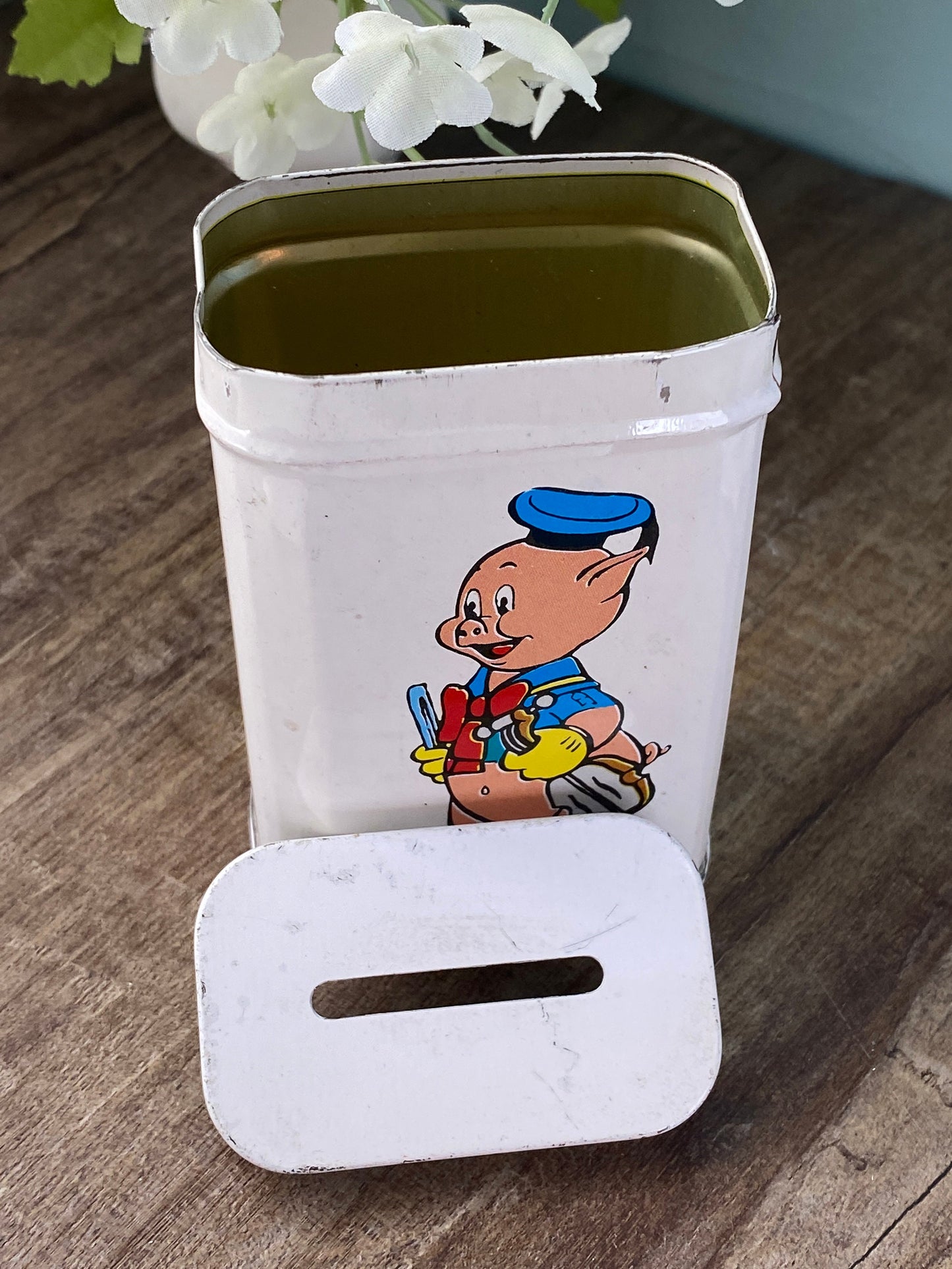 Midcentury Porky Pig and Pluto Coin Bank
