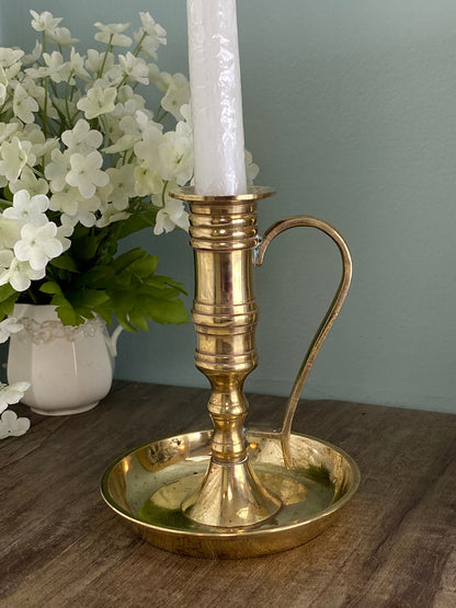 Vintage Brass Candle Holder, Home Decor Accent