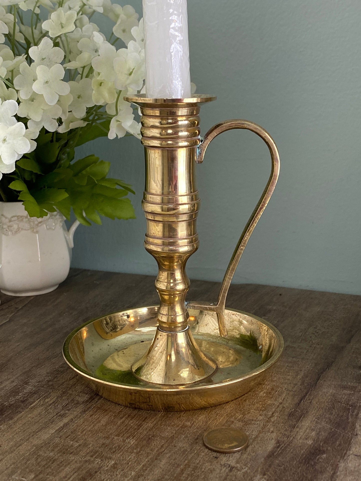 Vintage Brass Candle Holder, Home Decor Accent