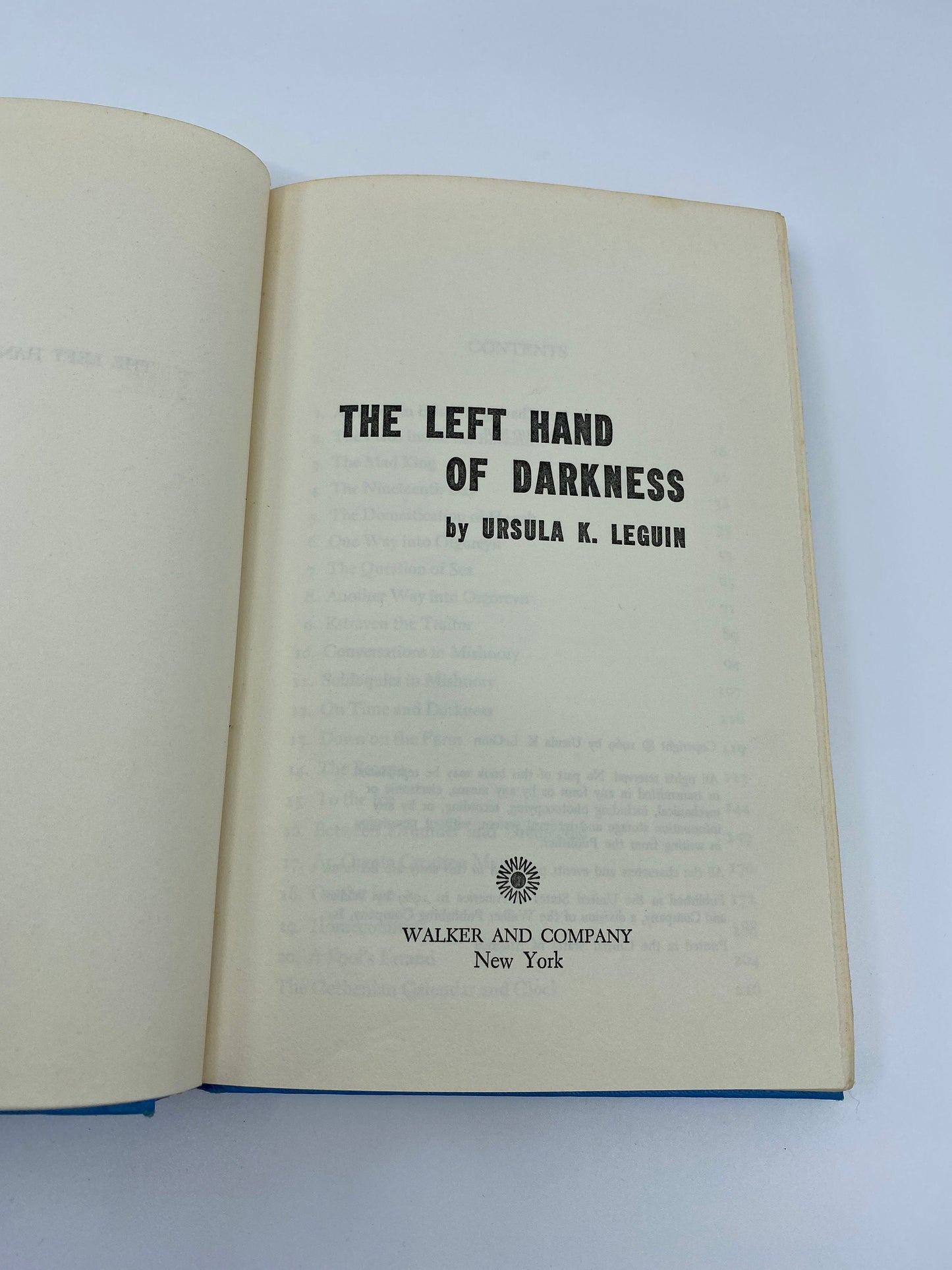 Vintage First Edition Book, The Left Hand of Darkeness by Ursula K. Leguin