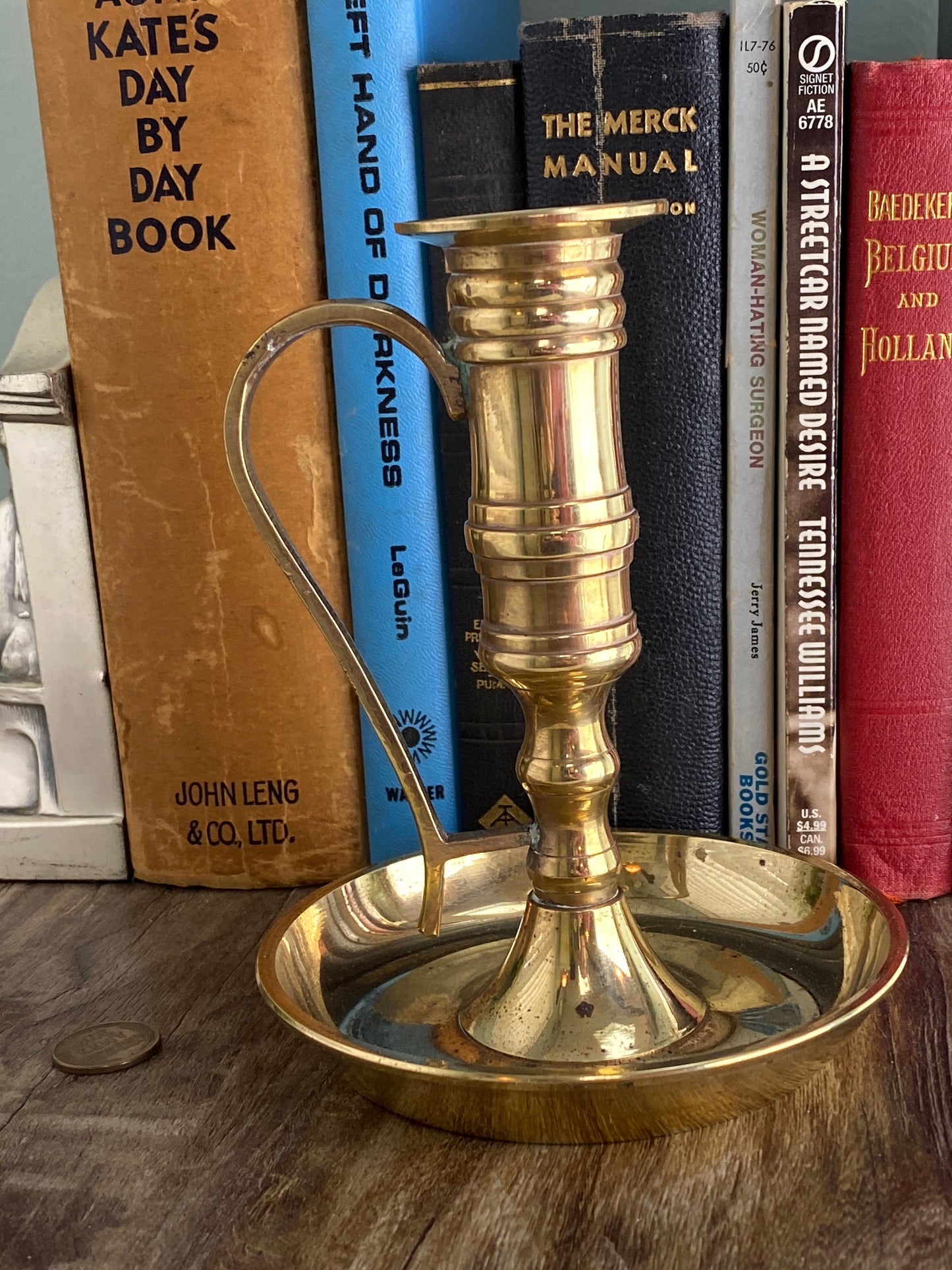 Vintage Brass Candle Holder, Home Decor Accent