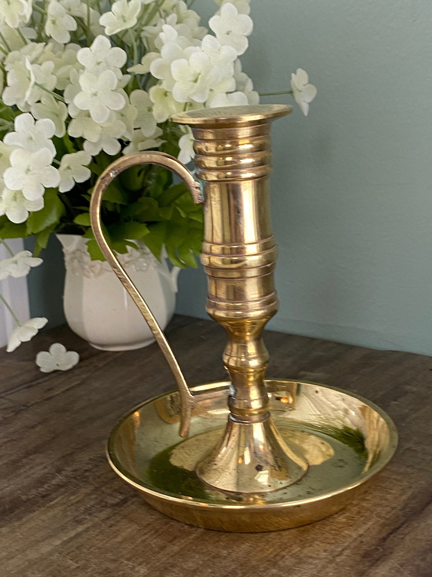 Vintage Brass Candle Holder, Home Decor Accent