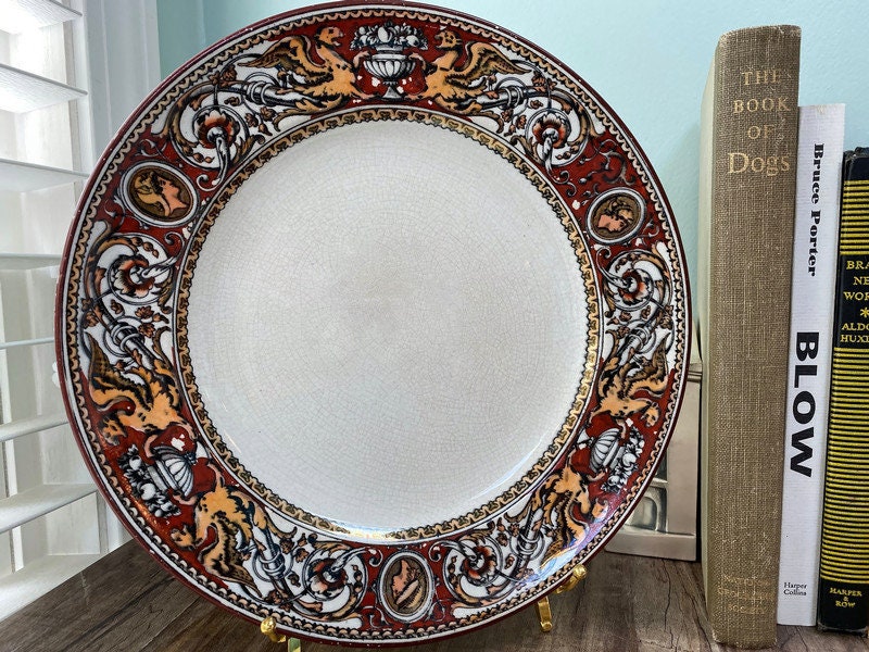 Antique Minton Florentine Dinner Plate