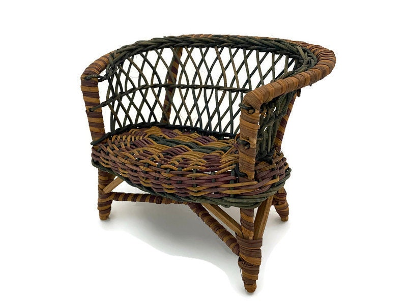Vintage Doll Furniture - Wicker Chair
