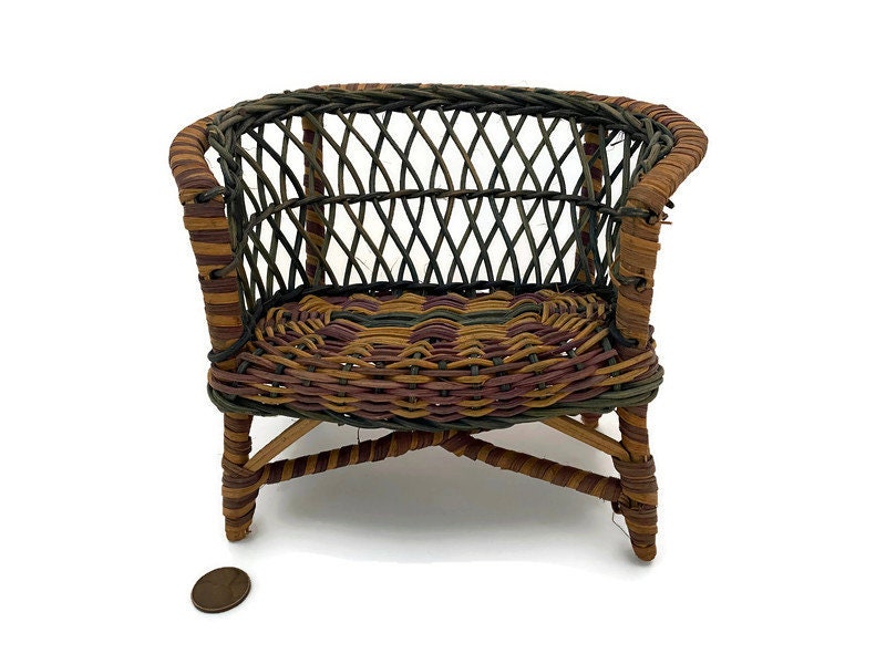 Vintage Doll Furniture - Wicker Chair