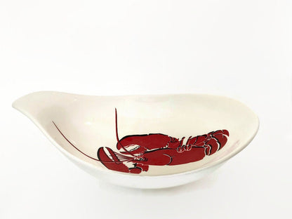 Vintage Ceramic Lobster Tabbed Bowl by Eastern China NY U.S.A.