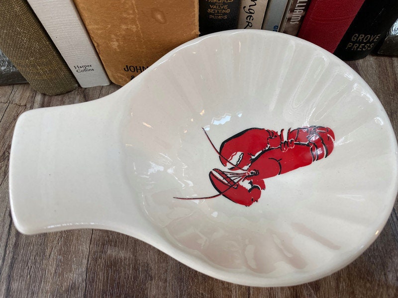 Vintage Ceramic Lobster Tabbed Butter Bowl by Eastern China NY U.S.A.