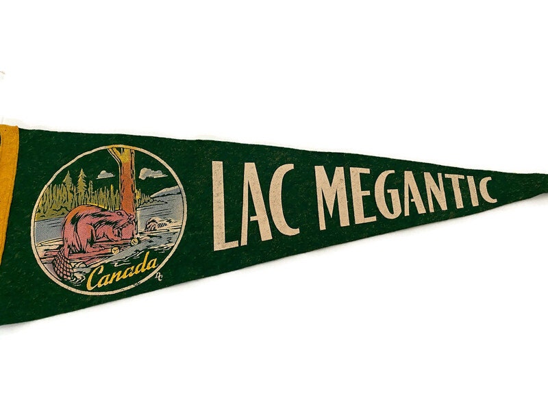 Vintage Lac Megantic Canada Pennant