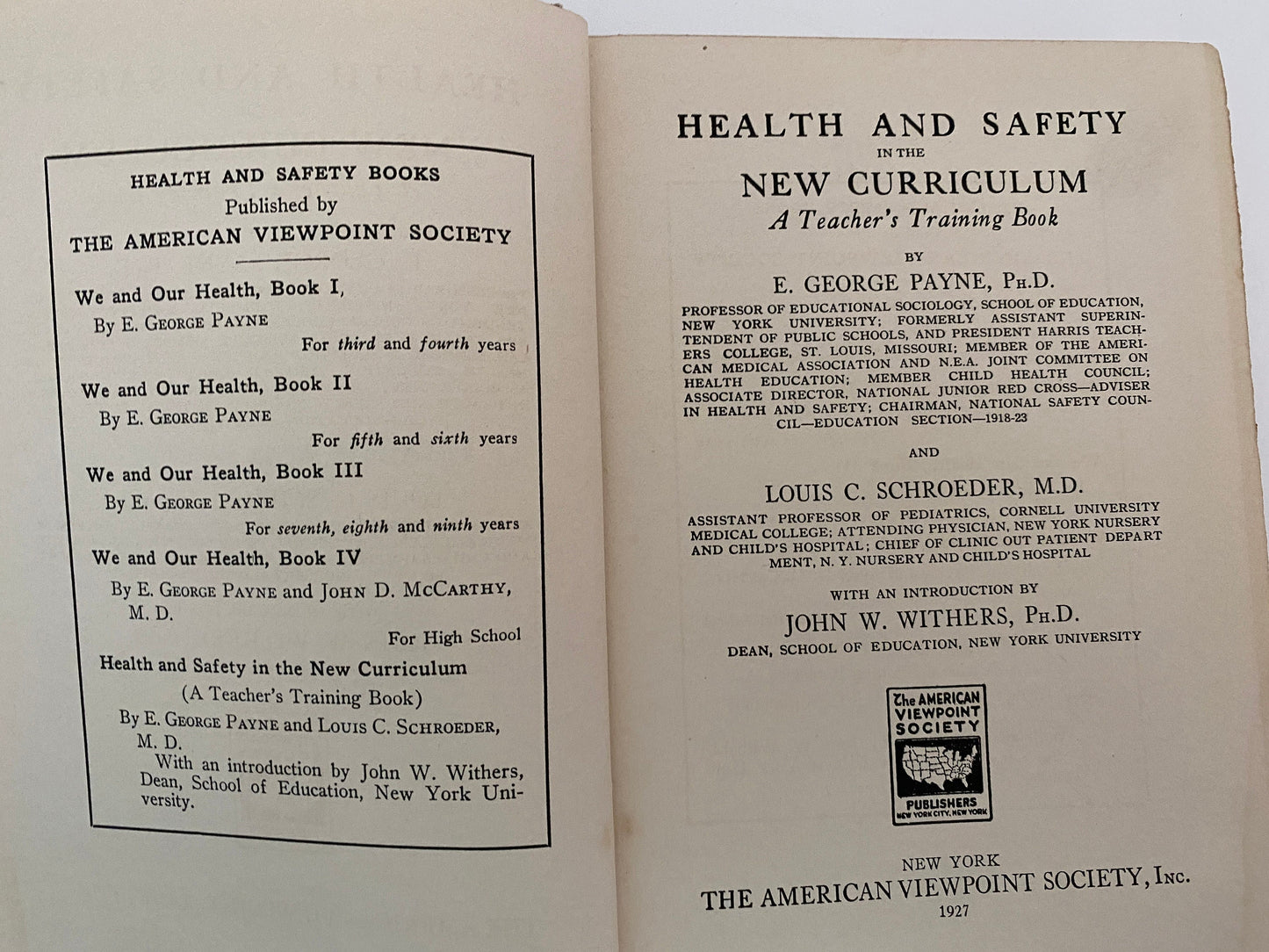 Antique Health and Safety Teacher's Training Book